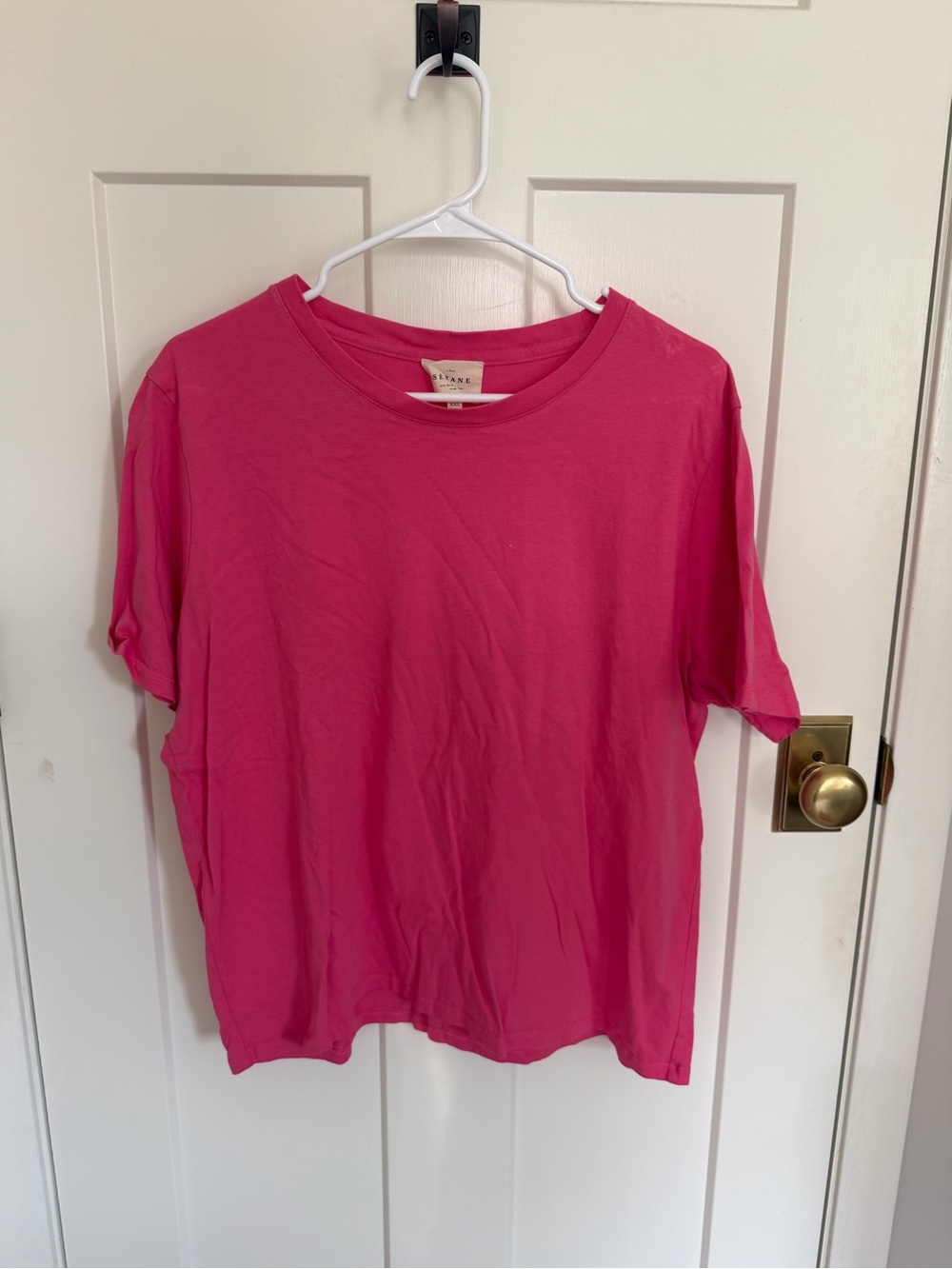 Sezane Bright Pink Crewneck Tee